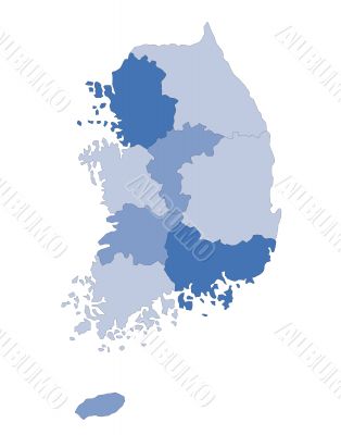 Map of South Korea