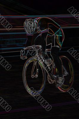 Stylized pro cyclist