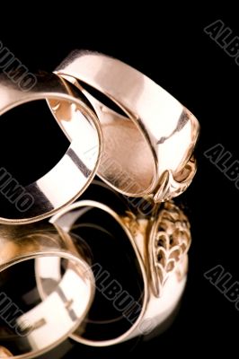 Golden ring closeup