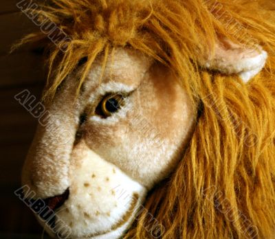 A toy lion face A toy lion face