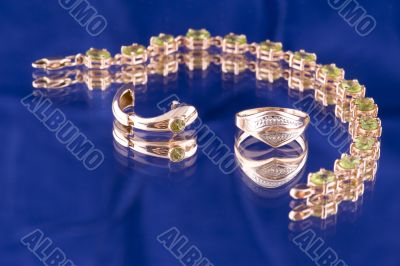 Gold valuable on blue