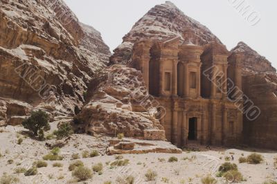 Petra ruins and mountains in Jordan