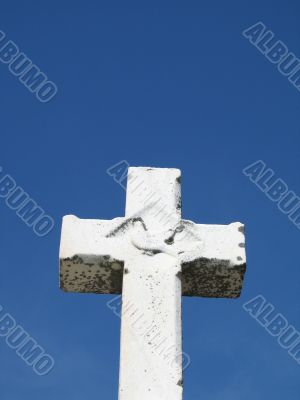 stone cross in a cemetary