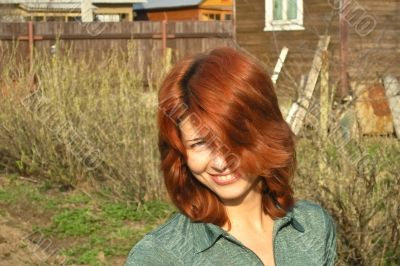 Young beautiful female on the summer sun Young beautiful female on the summer sun