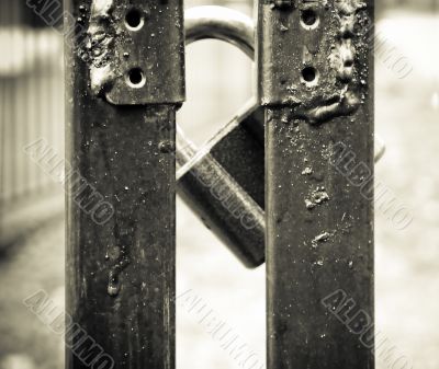 Locked gate