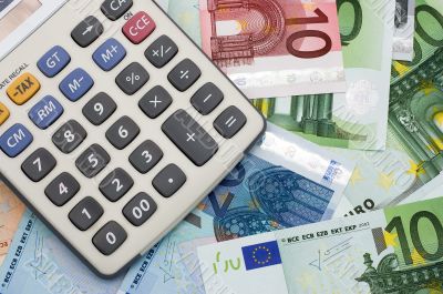 Calculator and money Calculator and money