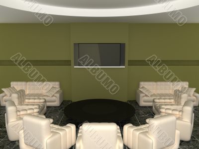 Conference of halls. 3D image. Conference of halls. 3D image.