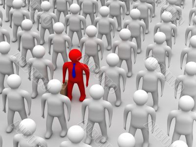 Conceptual image of teamwork. 3D image. Conceptual image of teamwork. 3D image.