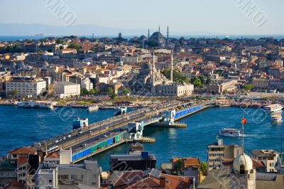 Bridge over Golden Horn in Istanbul