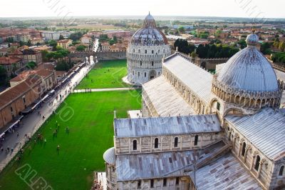 view from the top of Pisa tower