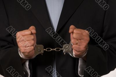 Handcuffed man