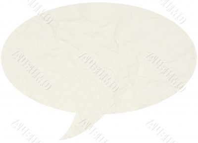 Crumpled comic speech bubble
