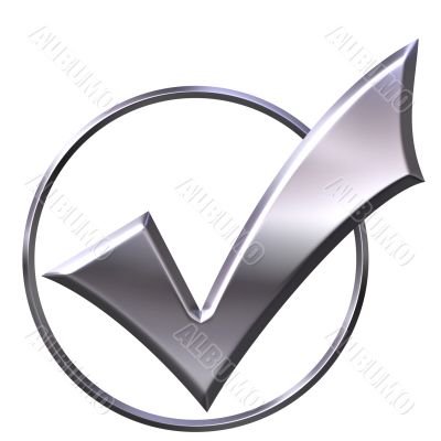 3D Silver Ticked Circle