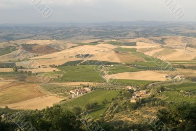 Panoramic view from Montalcino (Siena)