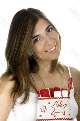 Happy woman with gifts Happy woman with gifts