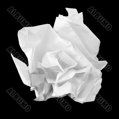 Crumpled sheet of paper