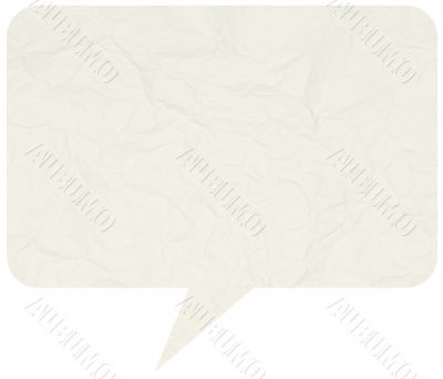 Crumpled comic speech bubble