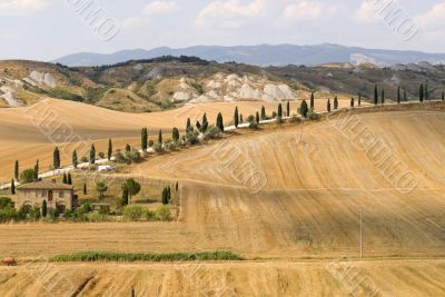 Crete senesi, characteristic landscape in Val d`Orcia