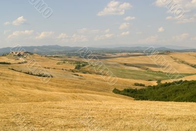 Crete senesi, characteristic landscape in Val d`Orcia