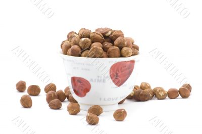 hazel nut in cup