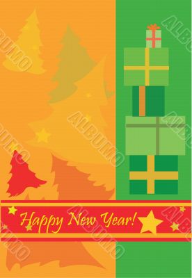 New Year postcard