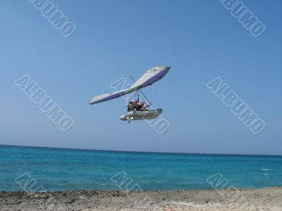glider in the blue sky glider in the blue sky
