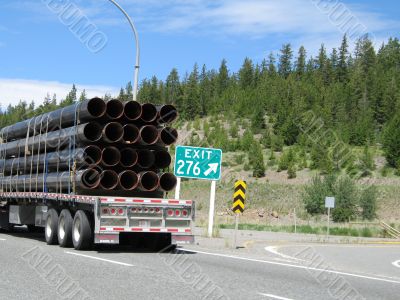 van transporting metal tubes van transporting metal tubes