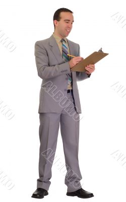 Businessman Doing Checklist