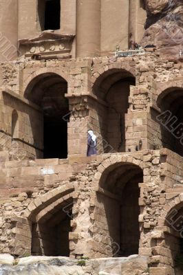 Petra ruins and mountains in Jordan