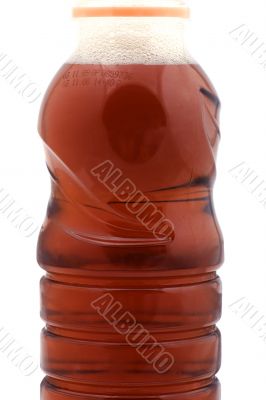 bottle with juice macro