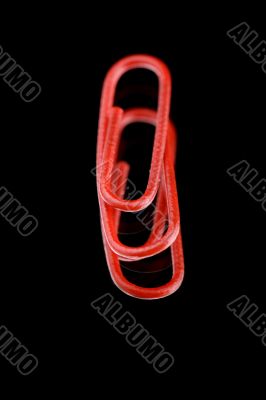 paper clip on black