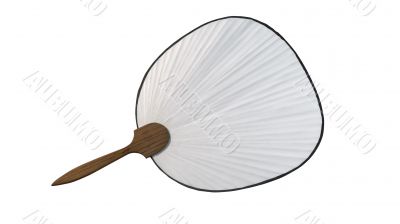 japanese paper fan isolated