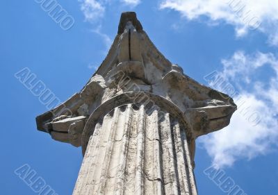 Ancient pillar in roman villa