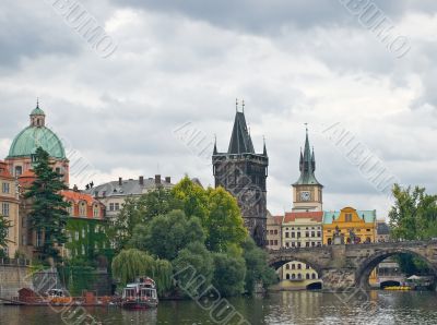 Old Prague view from the river