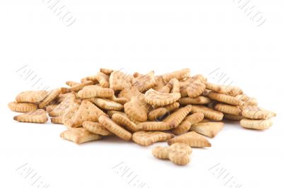 cracker on white closeup