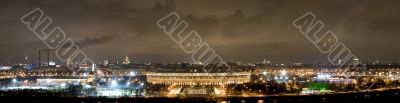 Panorama of Moscow in night