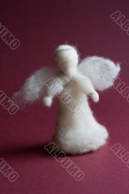 White wool angel
