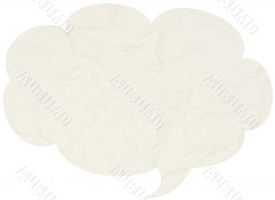 Crumpled comic speech bubble