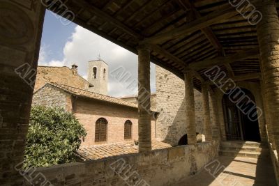 San Gimignano (Siena) - Portico of medieval palace