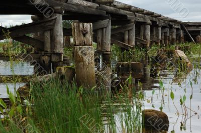 Old wooden bridge