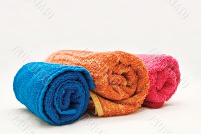 Three colour towels