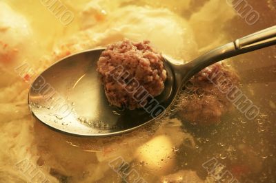 Soup with meat balls