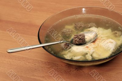 Soup with meat balls