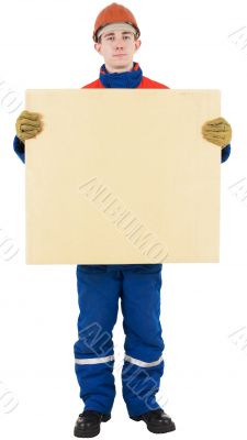 Laburer with box