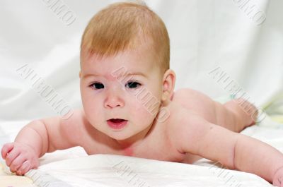 Happy little cute girl