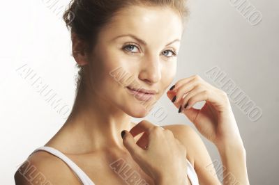A happy young woman A happy young woman