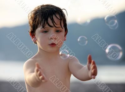 Boy with bubbles