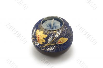 Wooden candlestick single 2