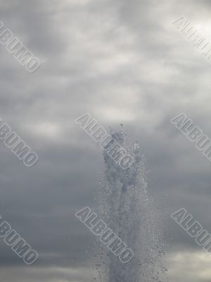 water fountain flowing