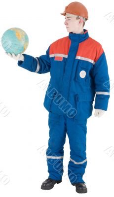 Builder and terrestrial globe